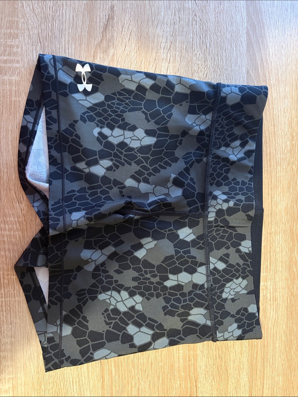 Under Armour Men’s Black and Gray Camo Compression Shorts